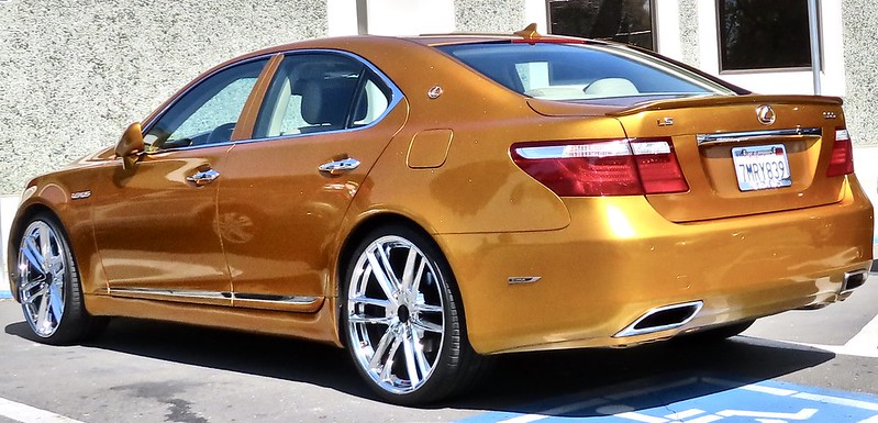 Gold Lexus car