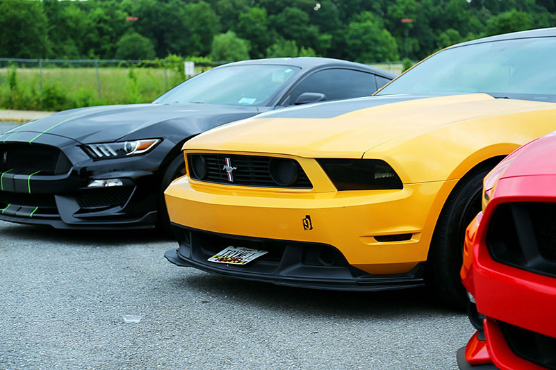 Parked Yellow Ford Mustang Image